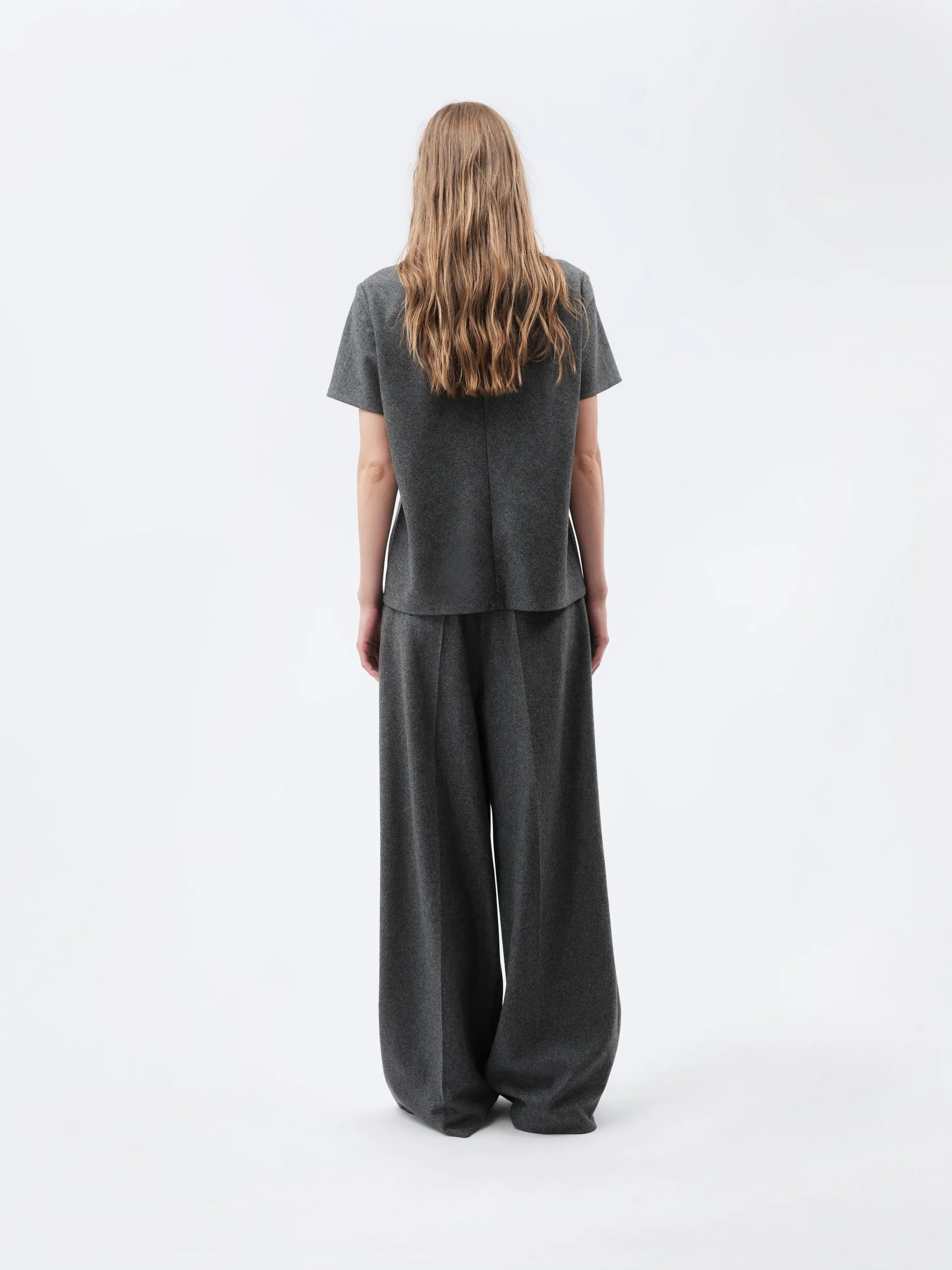 Top t-shirt ajusté en flanelle sold by Carven product image thumbnail 4