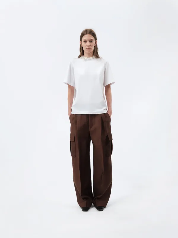 T-shirt collier de perles en jersey classique made by Carven