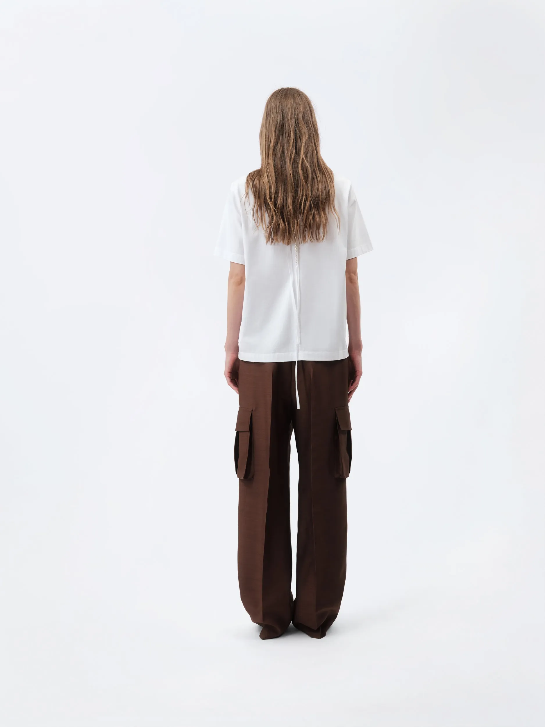 T-shirt collier de perles en jersey classique sold by Carven product image thumbnail 4