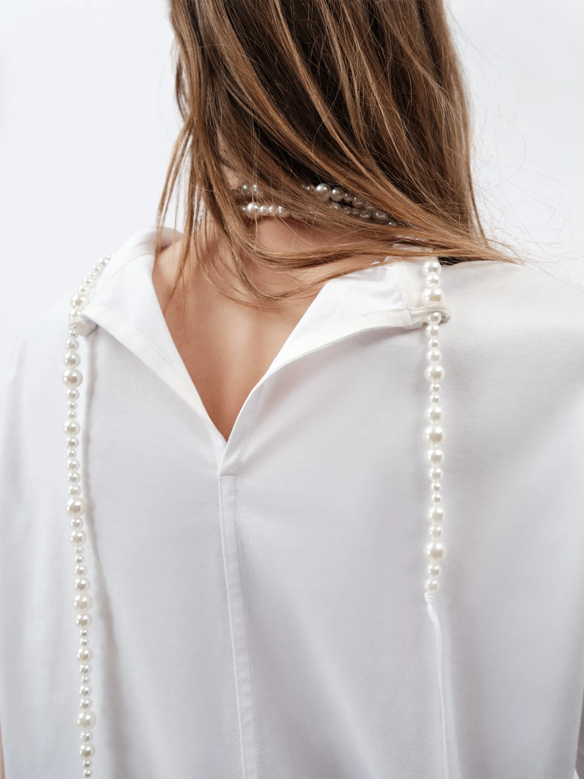 T-shirt collier de perles en jersey classique sold by Carven product image thumbnail 2