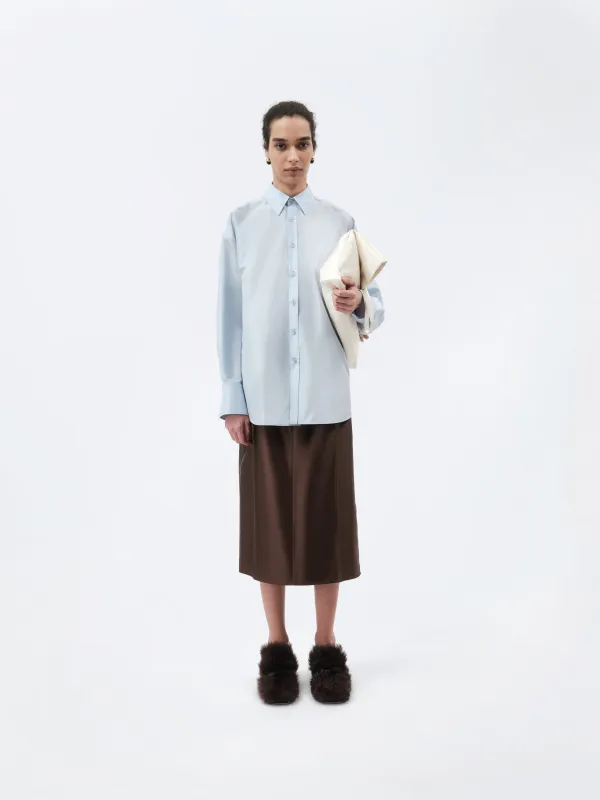 Chemise en popeline de soie made by Carven