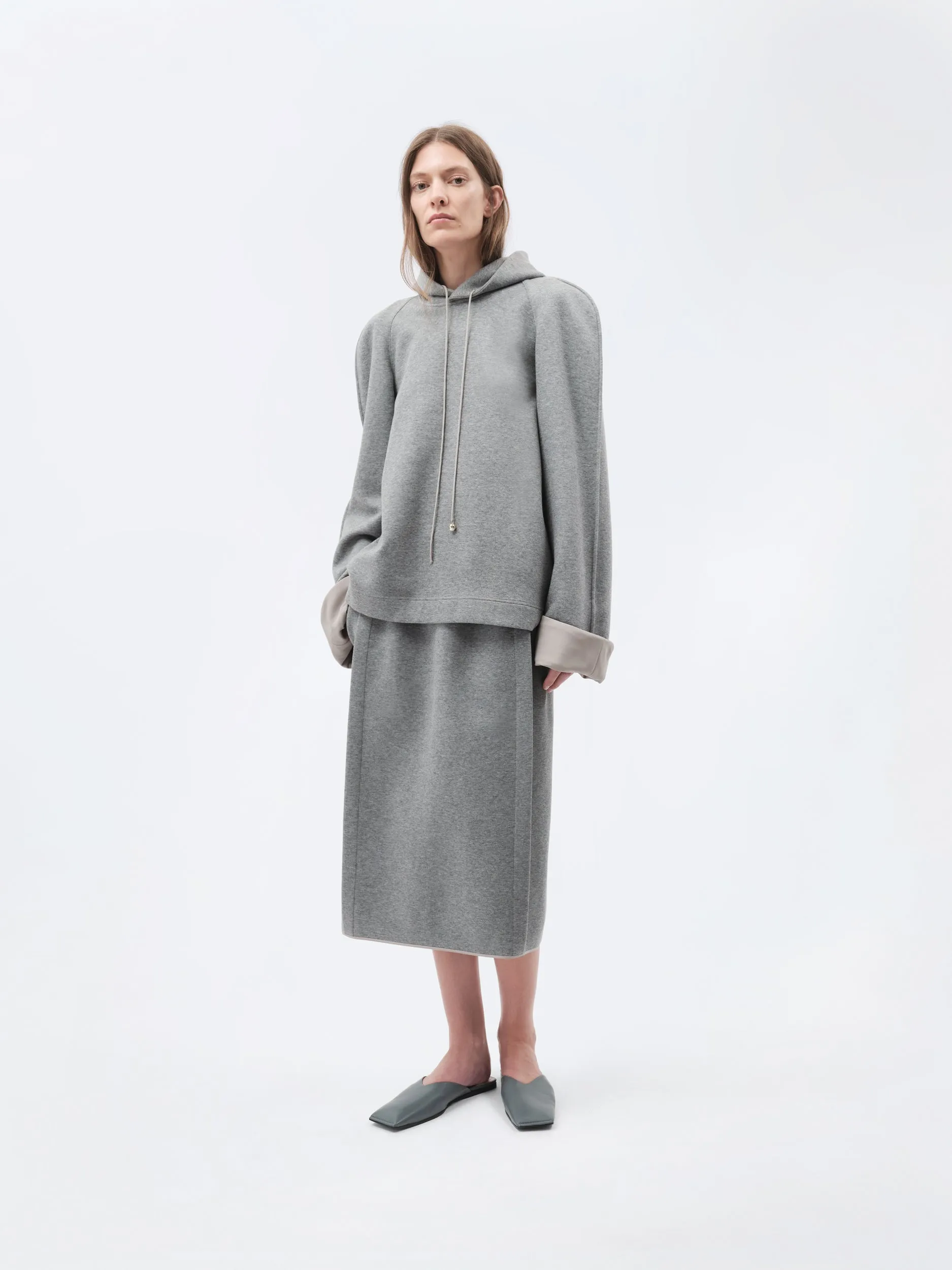 Jupe à enfiler en jersey de cachemire et coton sold by Carven
