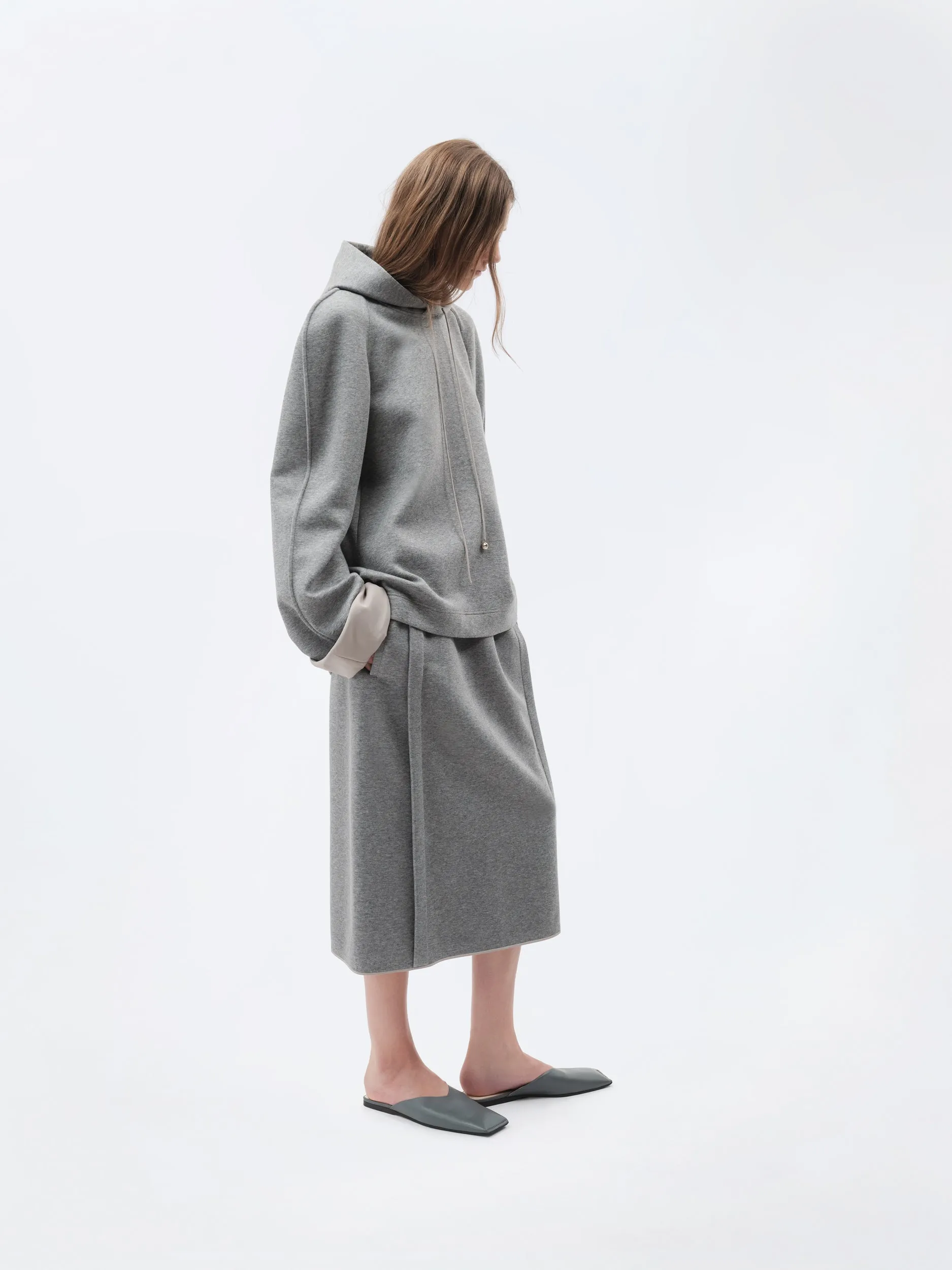 Jupe à enfiler en jersey de cachemire et coton sold by Carven product image thumbnail 2