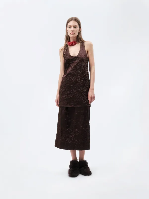 Débardeur en satin froissé made by Carven