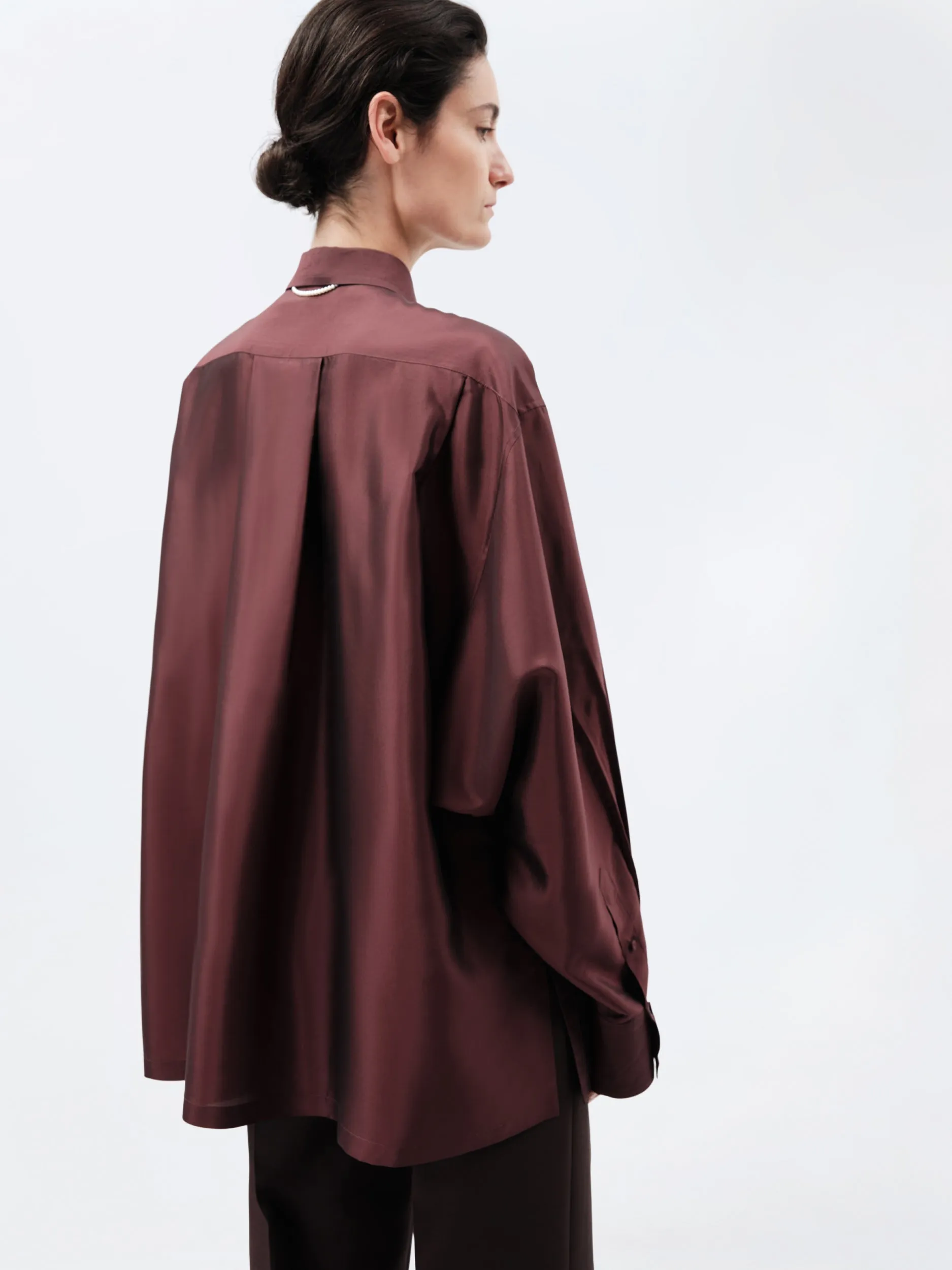 Chemise manches chauve-souris en drap de soie sold by Carven product image thumbnail 2