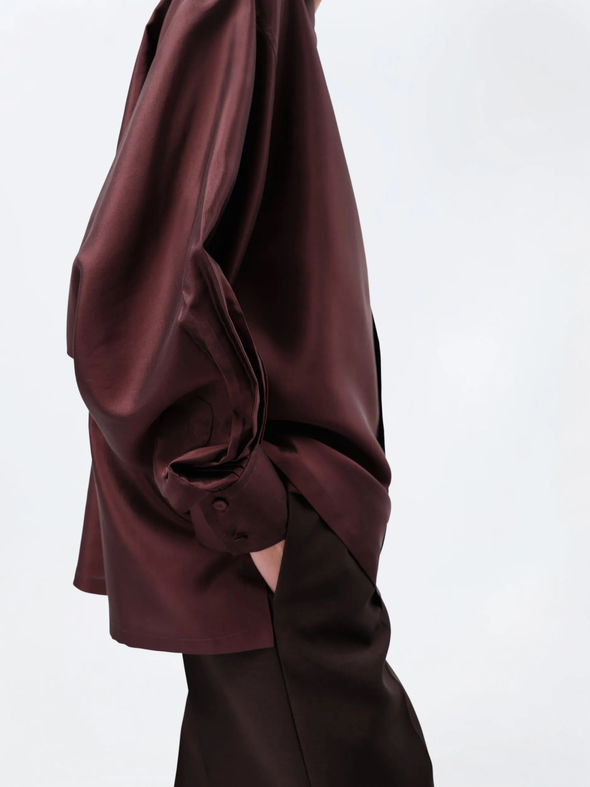 Chemise manches chauve-souris en drap de soie sold by Carven product image thumbnail 3