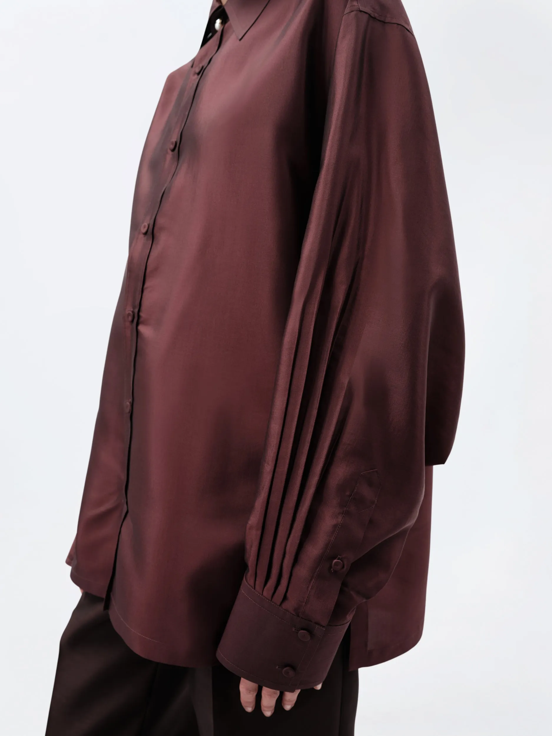 Chemise manches chauve-souris en drap de soie sold by Carven product image thumbnail 4