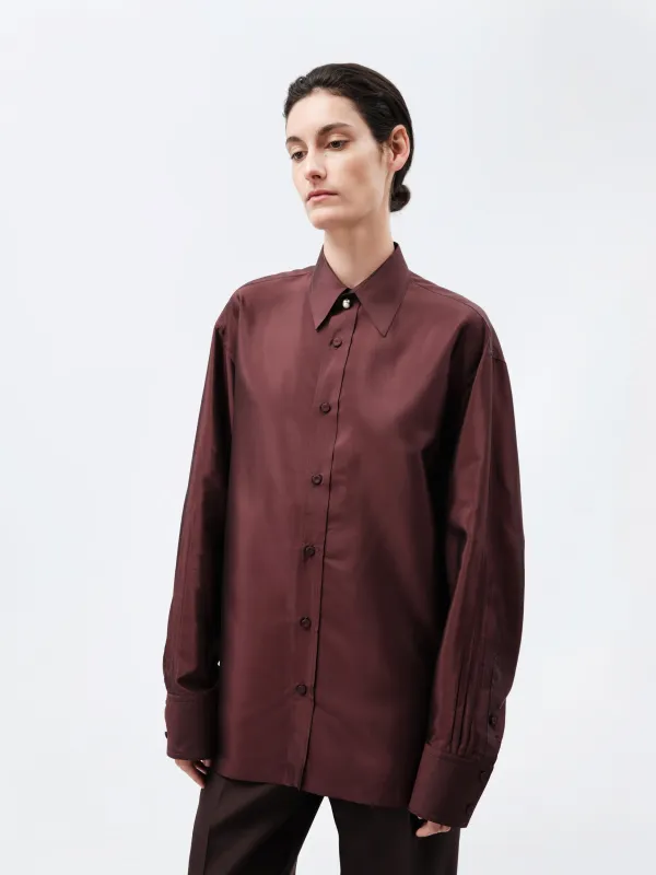 Chemise manches chauve-souris en drap de soie made by Carven