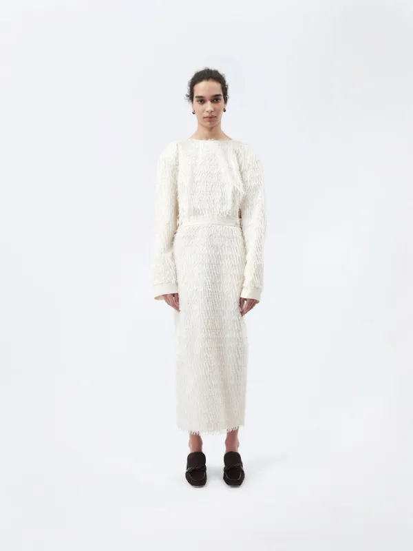 Robe ajustée en jacquard plume made by Carven