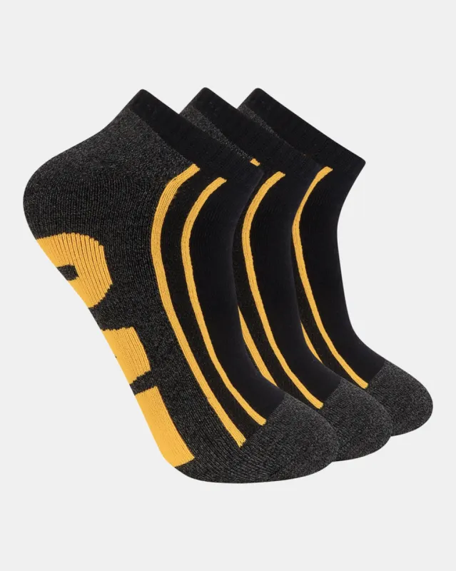 Logo Half Cushion Quarter Socks 3 Pack sold by Caterpillar