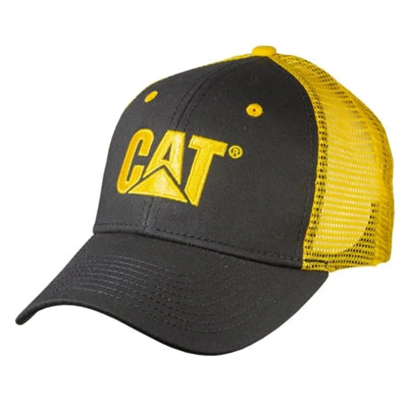 Big Iron Black Cap w/Yellow Mesh sold by Caterpillar