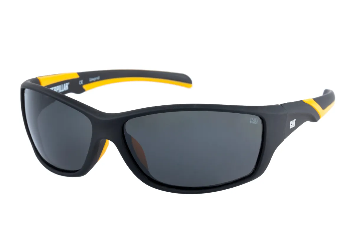 Grader Sunglasses Matte Black w/Smoke Lens made by Caterpillar