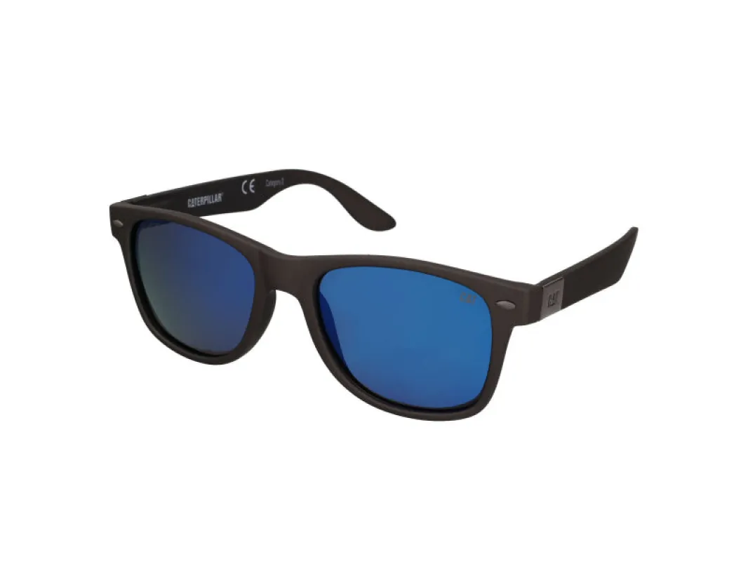 Blinding Sunglasses Matte Gray w/Blue Mirror Lens sold by Caterpillar