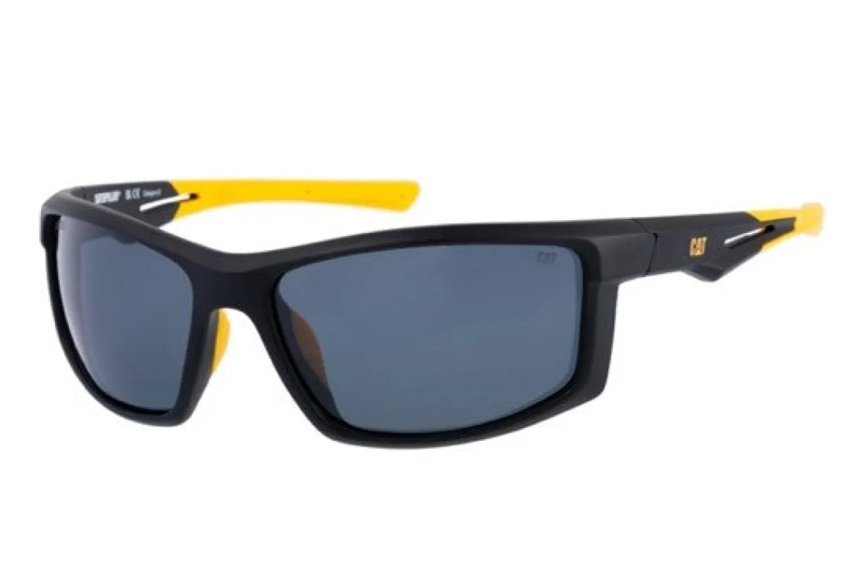 High Wrap Sunglasses Matte Black w/Smoke Lens sold by Caterpillar