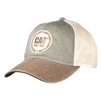 Barbed Logo Washed Grey Cap sold by Caterpillar