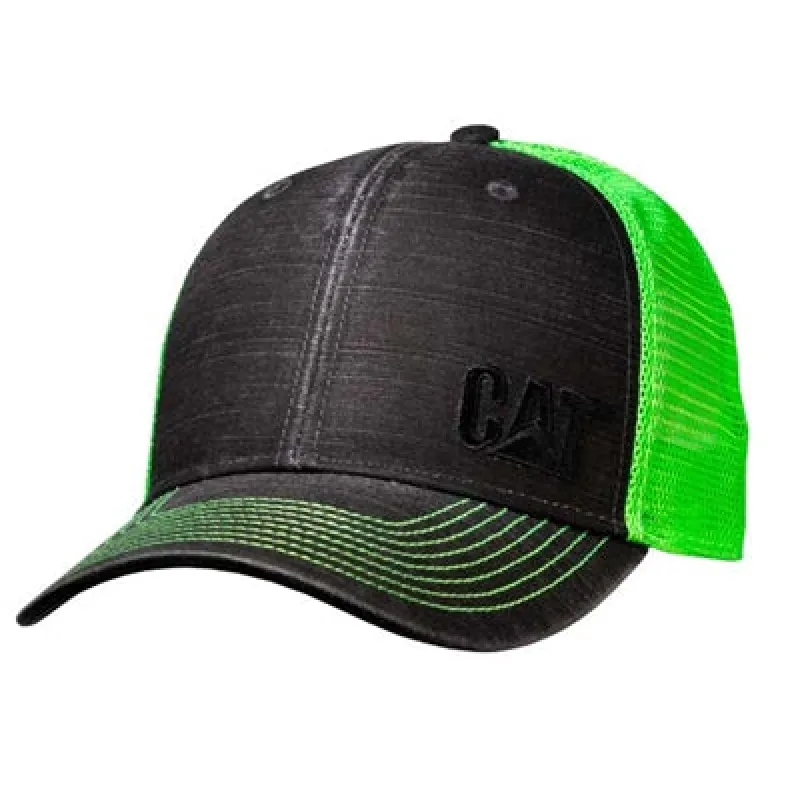 Neon Mesh Cap w/Black Logo sold by Caterpillar