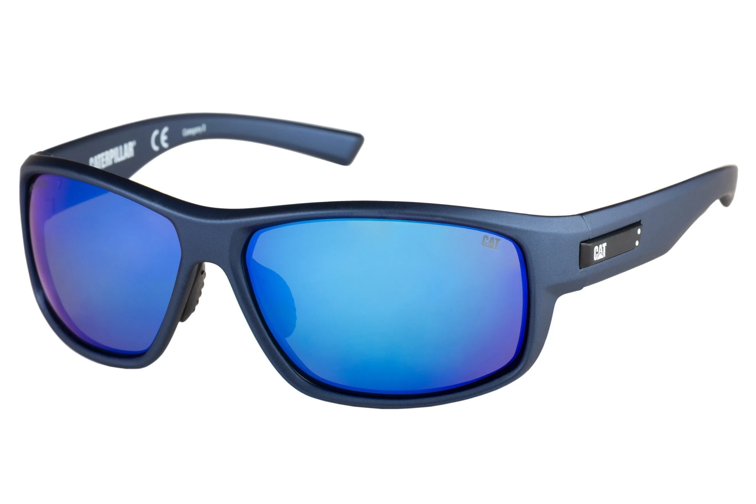 Fused Sunglasses Matte Navy w/Blue Mirror Lens sold by Caterpillar
