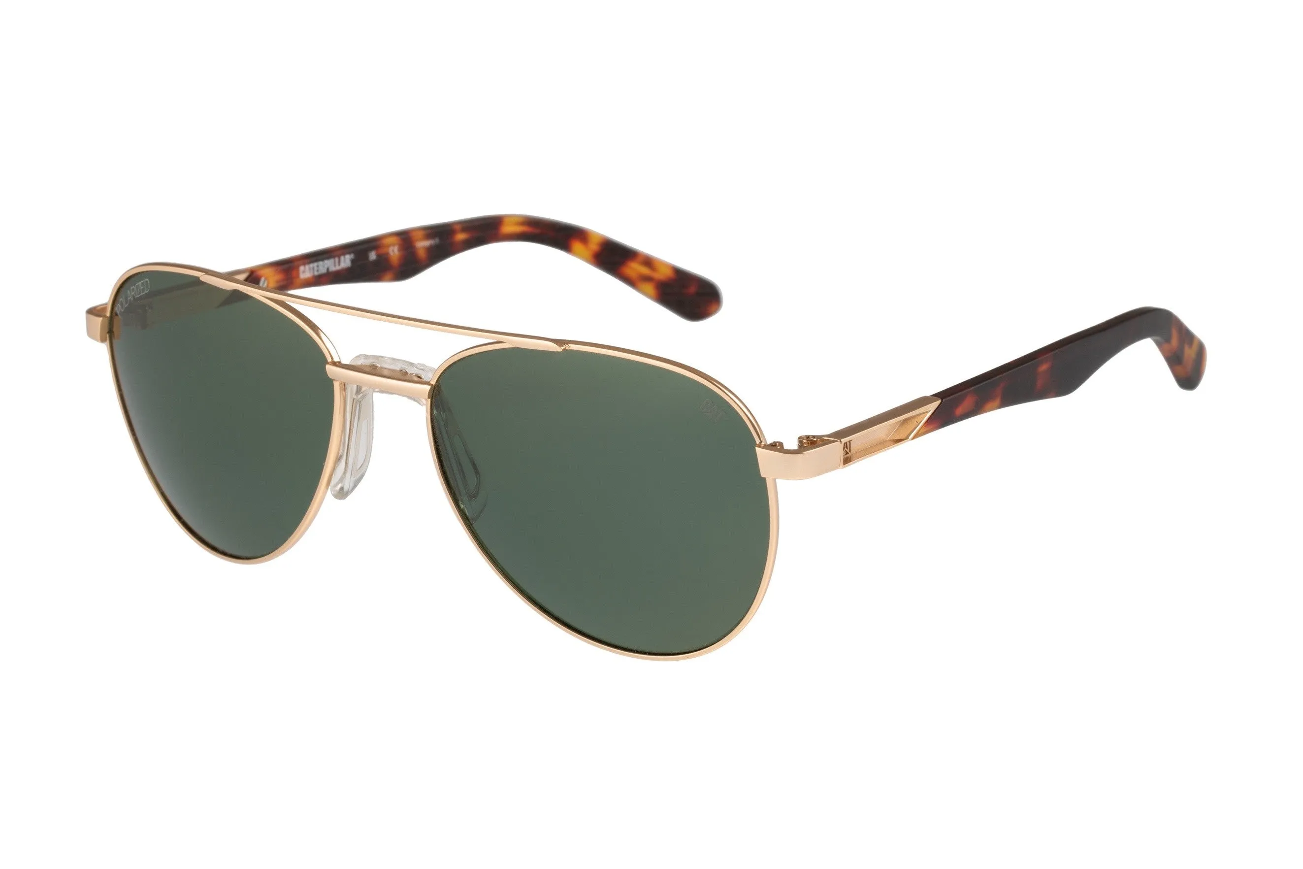 Classic Aviator Sunglasses Matte Gold w/Vintage Green Lens sold by Caterpillar