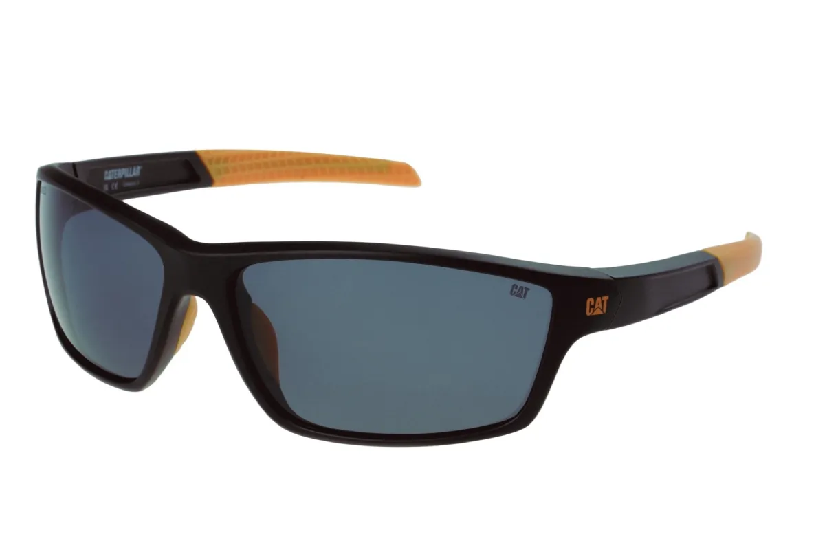 Sleek Sport Sunglasses Matte Black w/Smoke Lens sold by Caterpillar