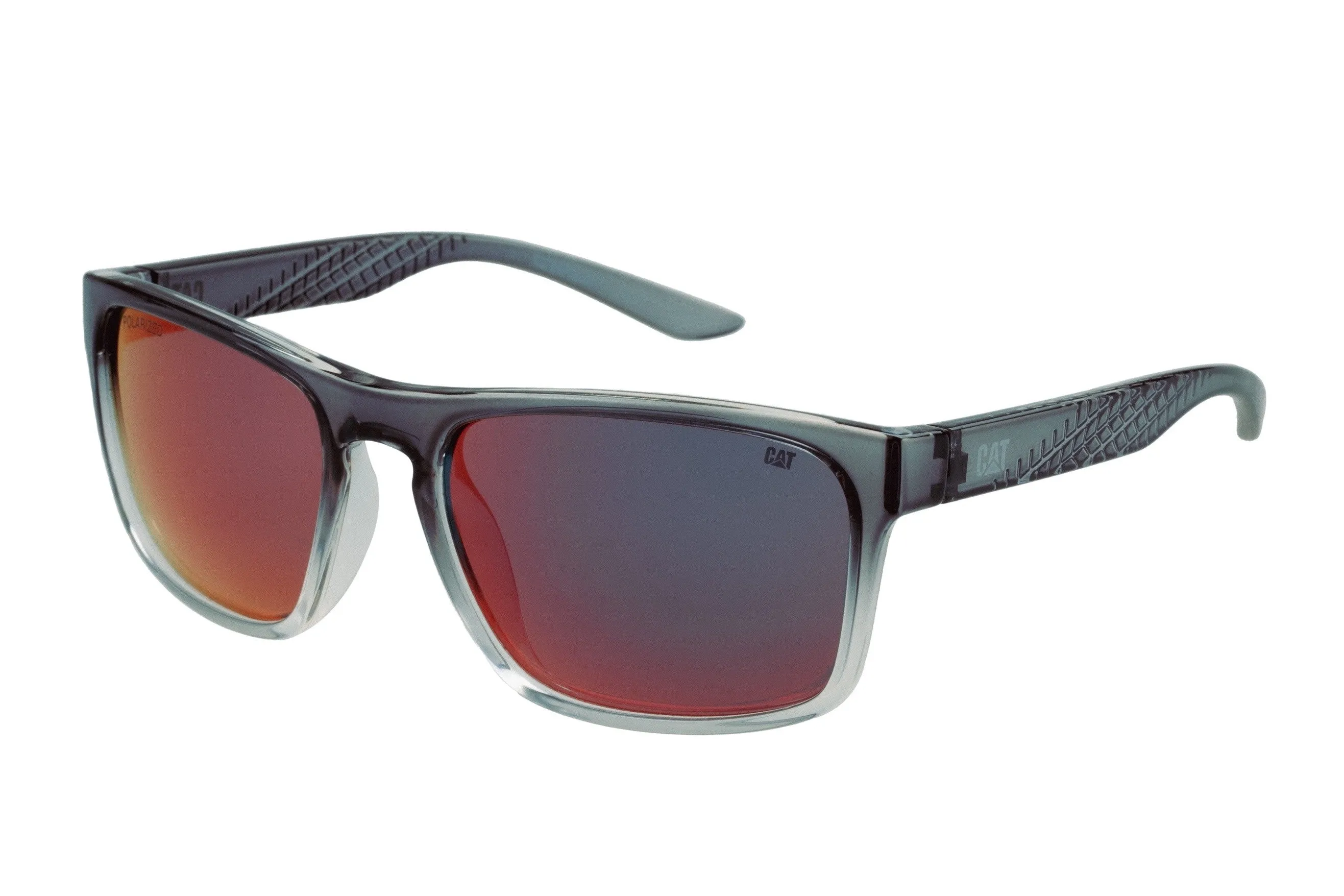 Tire Track Sunglasses Gloss Grey w/Red Mirror Lens sold by Caterpillar