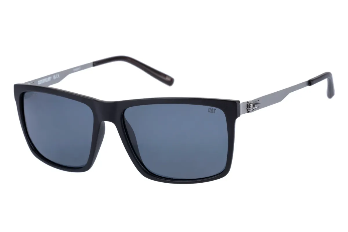 Ultra Thin Sunglasses Matte Black w/Smoke Lens sold by Caterpillar