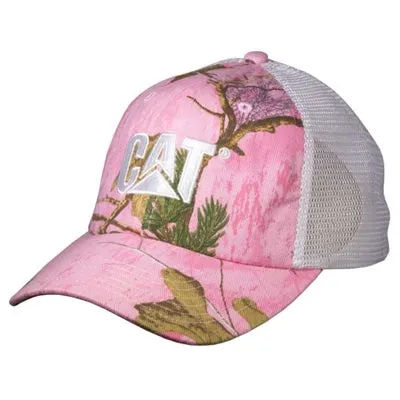 Pink Camo w/White Mesh Cap sold by Caterpillar