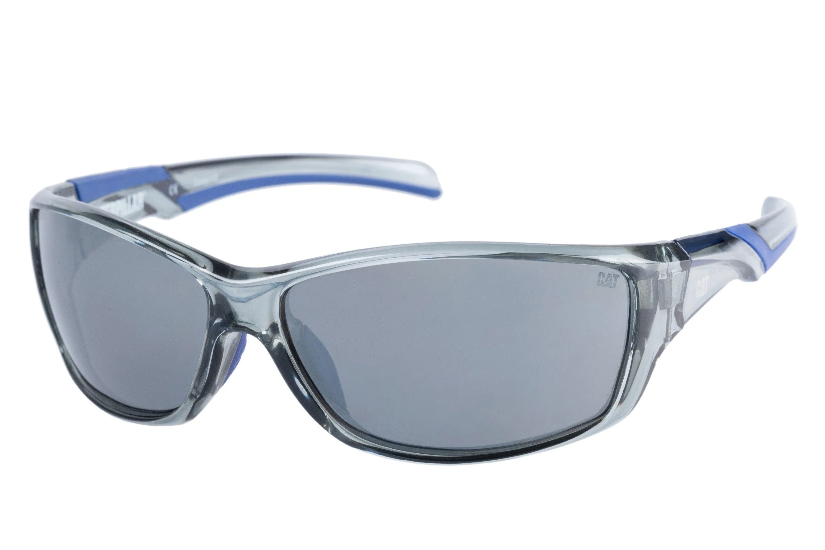 Grader Sunglasses Gloss Grey w/Silver Flash Lens sold by Caterpillar