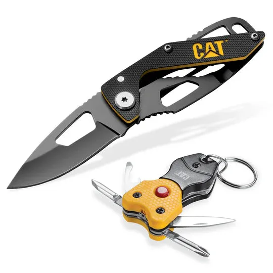 2 Piece Folding Knife and Keychain Set sold by Caterpillar