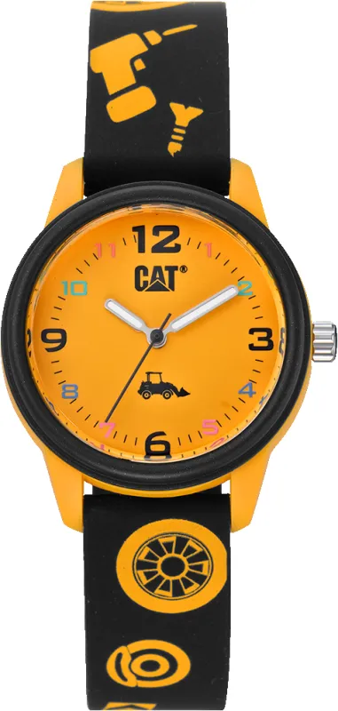 Kid Watch Yellow Dial w/Black Strap made by Caterpillar