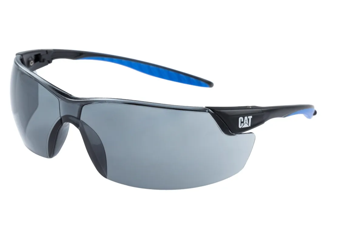Rebel Safety Glasses Smoke Blue Frame sold by Caterpillar