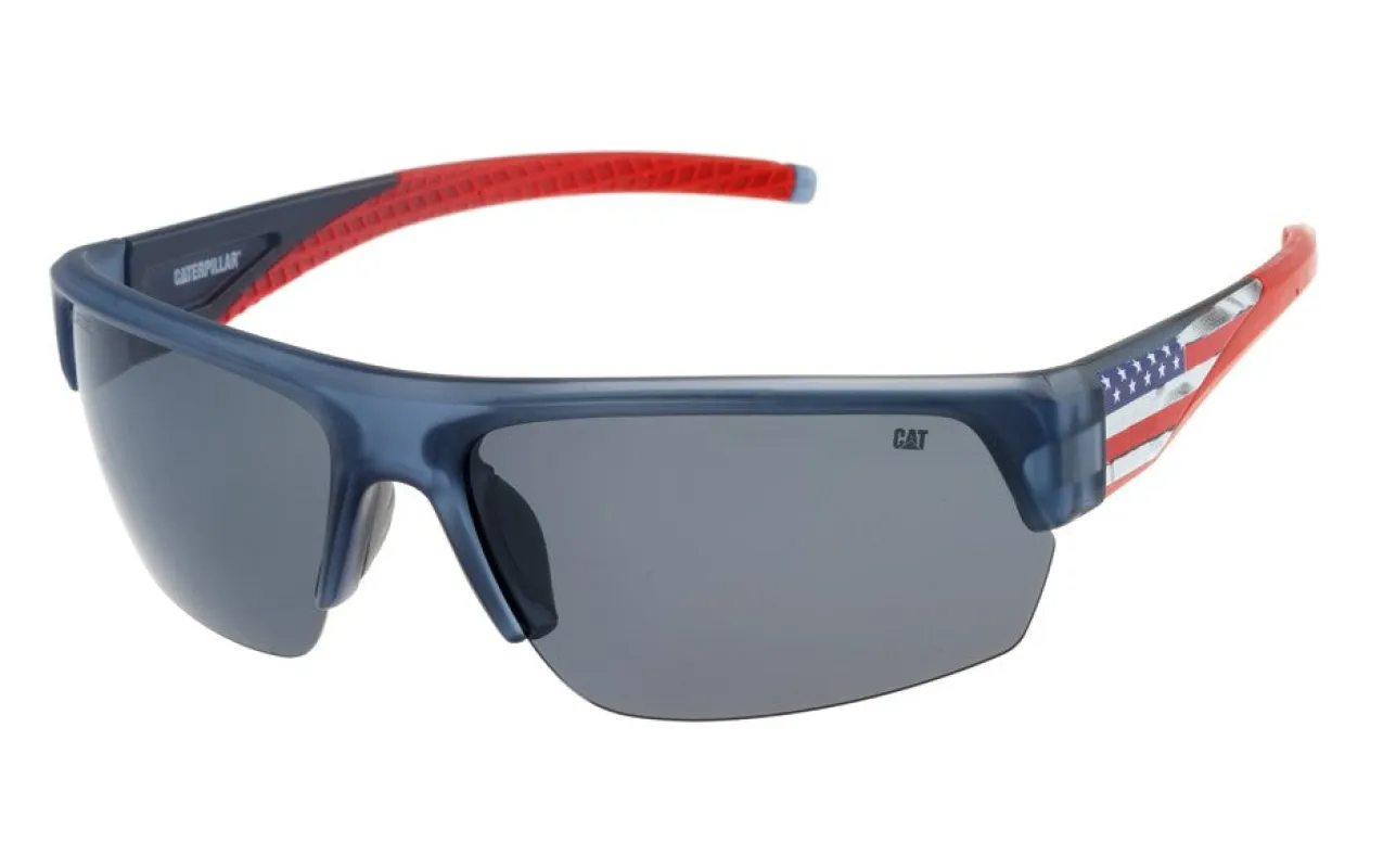 Americana Sunglasses Navy Crystal w/Smoke Lens made by Caterpillar
