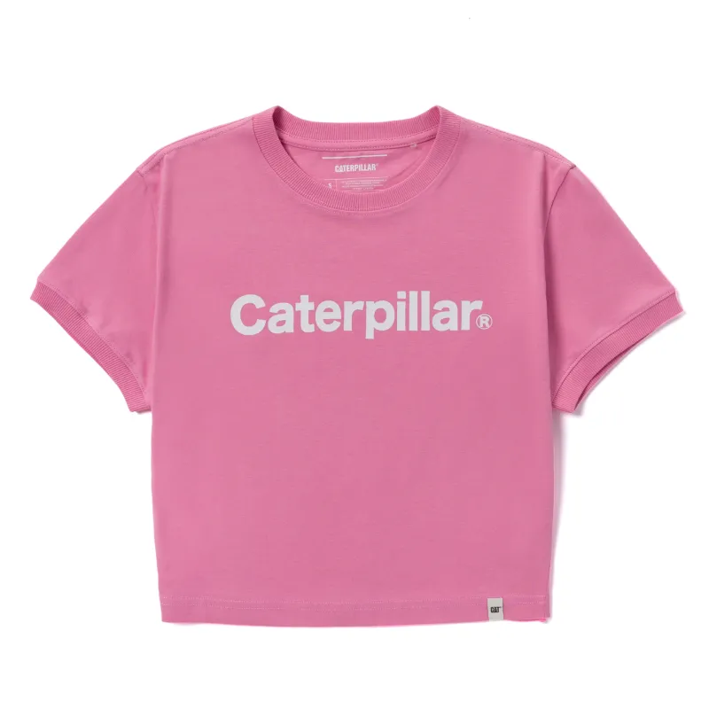 Women's Ringer Crop Graphic Tee made by Caterpillar
