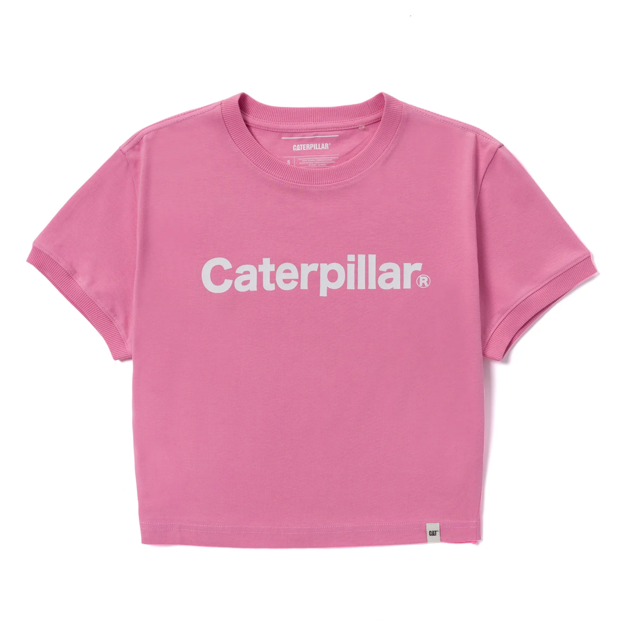 Women's Ringer Crop Graphic Tee sold by Caterpillar