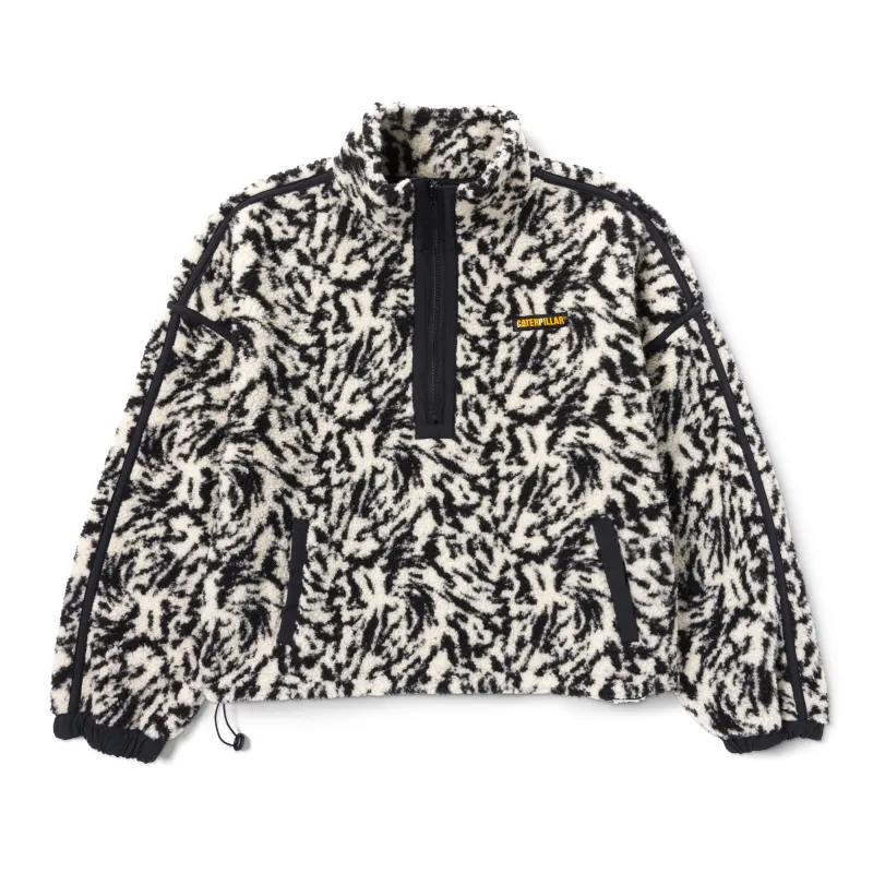 Women's Relaxed Half Zip Sherpa Fleece made by Caterpillar