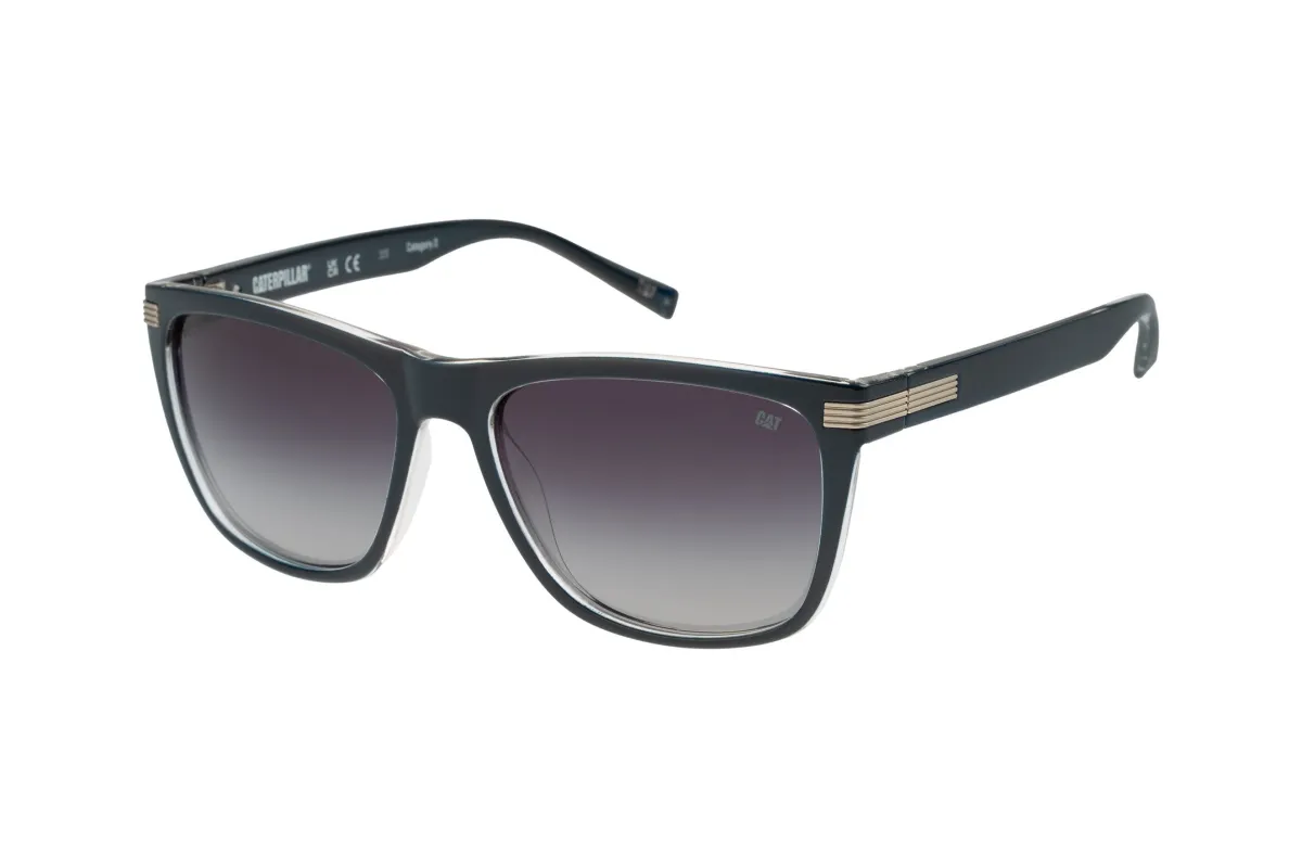 Monoblock Sunglasses Gloss Navy w/Smoke Grad Lens made by Caterpillar