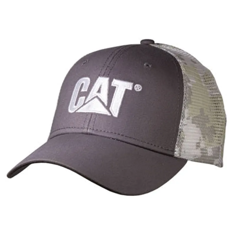 Cool Grey Cap w/Digital Camo Mesh sold by Caterpillar