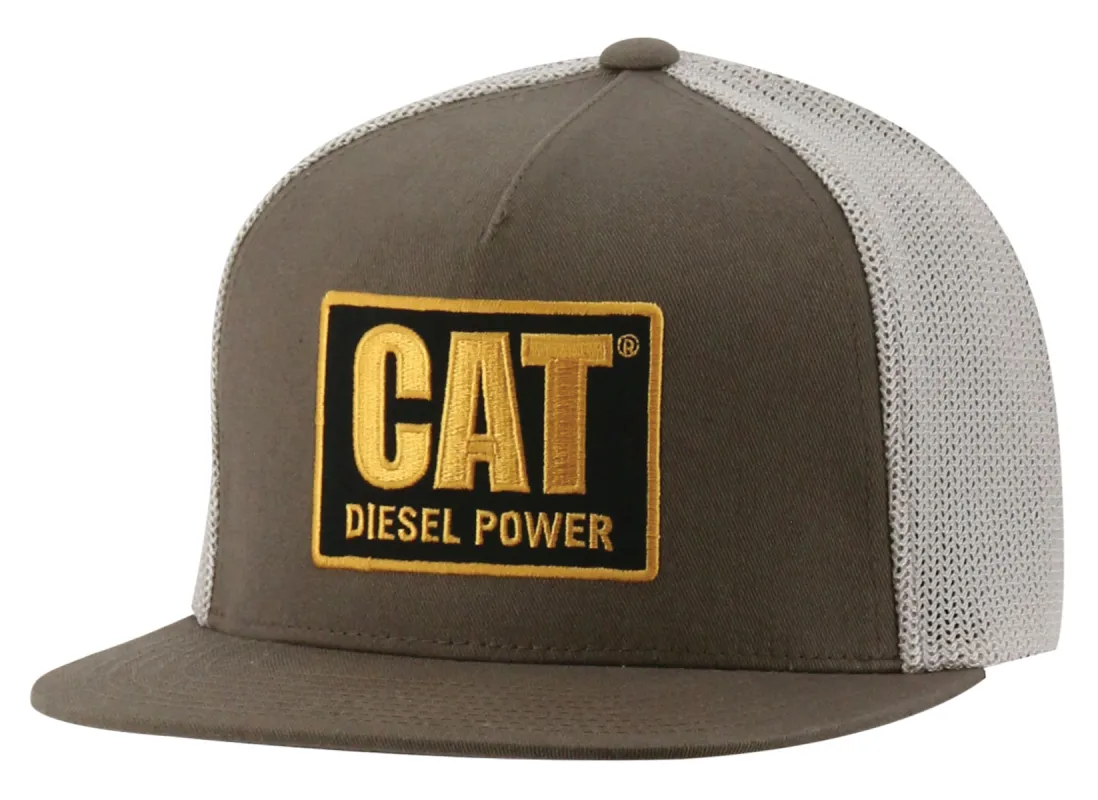 Diesel Power Flat Bill Cap Dark Earth sold by Caterpillar