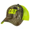 Camo Front Cap w/Neon Green Mesh/CAT sold by Caterpillar