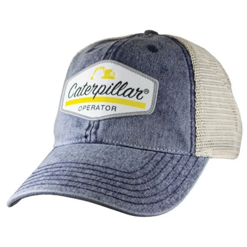 Denim Washed CAT Operator w/Khaki Mesh made by Caterpillar