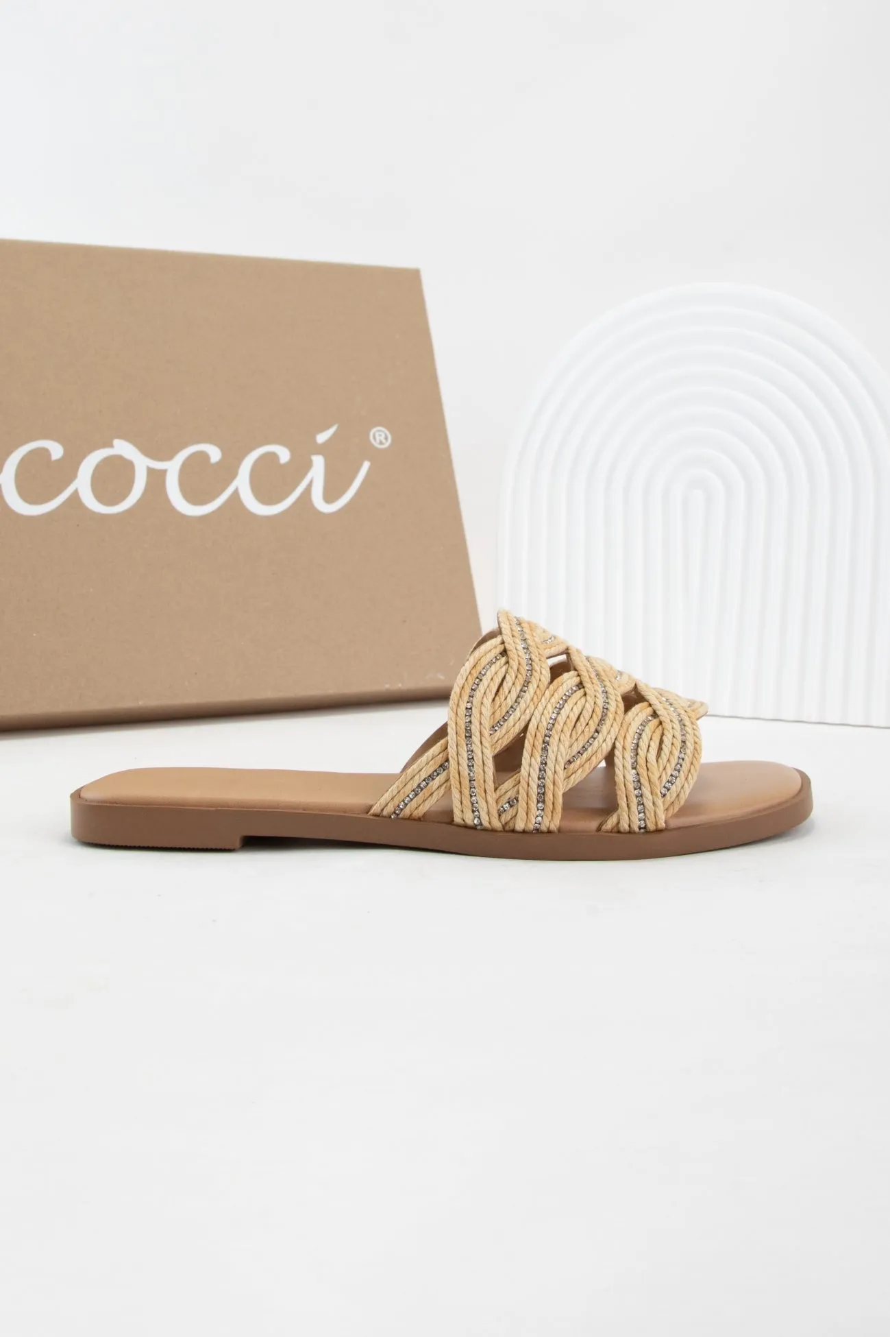 SERIOUS TWISTED RAFFIA BRAID UPPER SLIP ON SANDAL sold by CCOCCI product image thumbnail 4