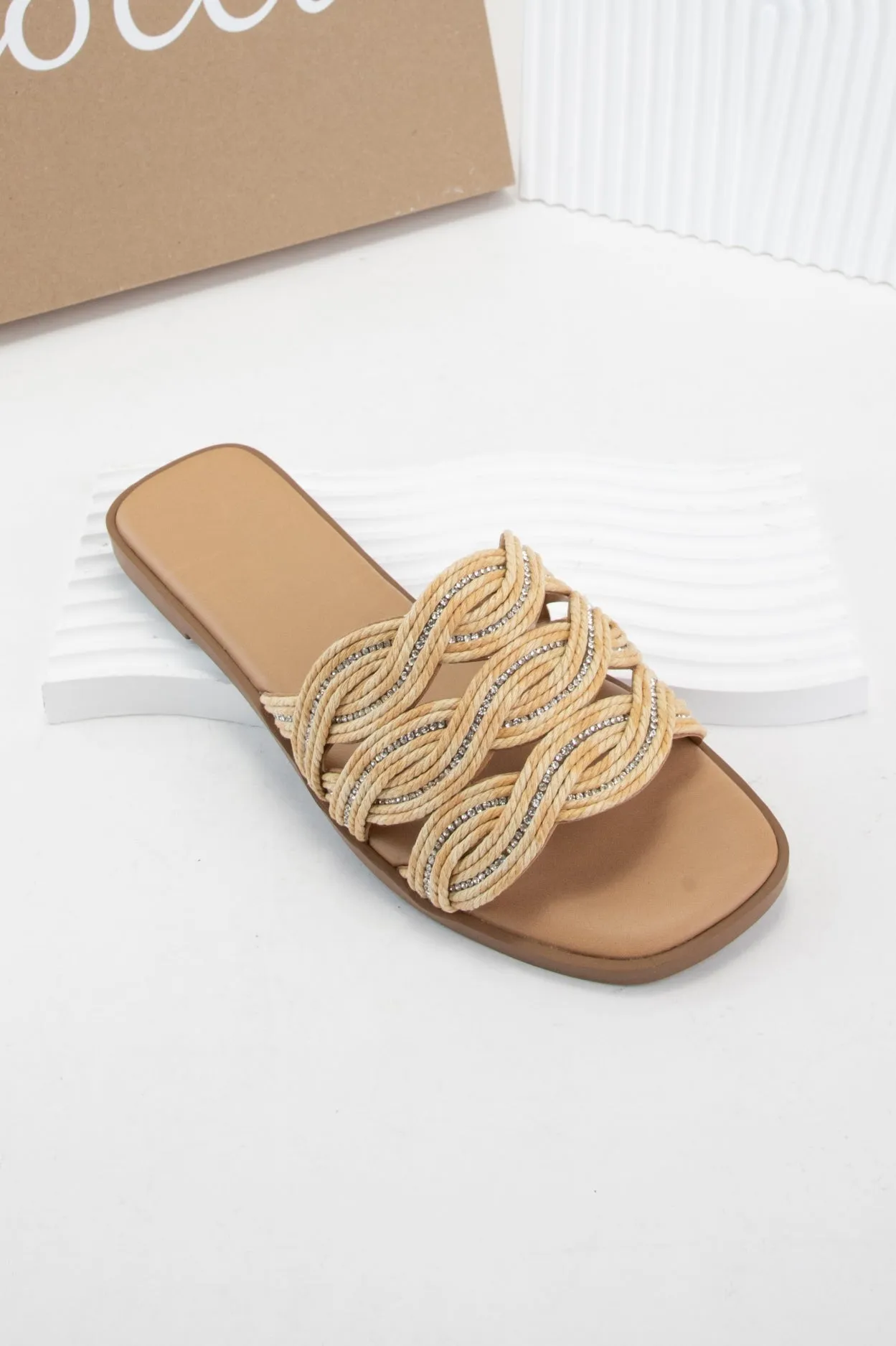 SERIOUS TWISTED RAFFIA BRAID UPPER SLIP ON SANDAL sold by CCOCCI product image thumbnail 2