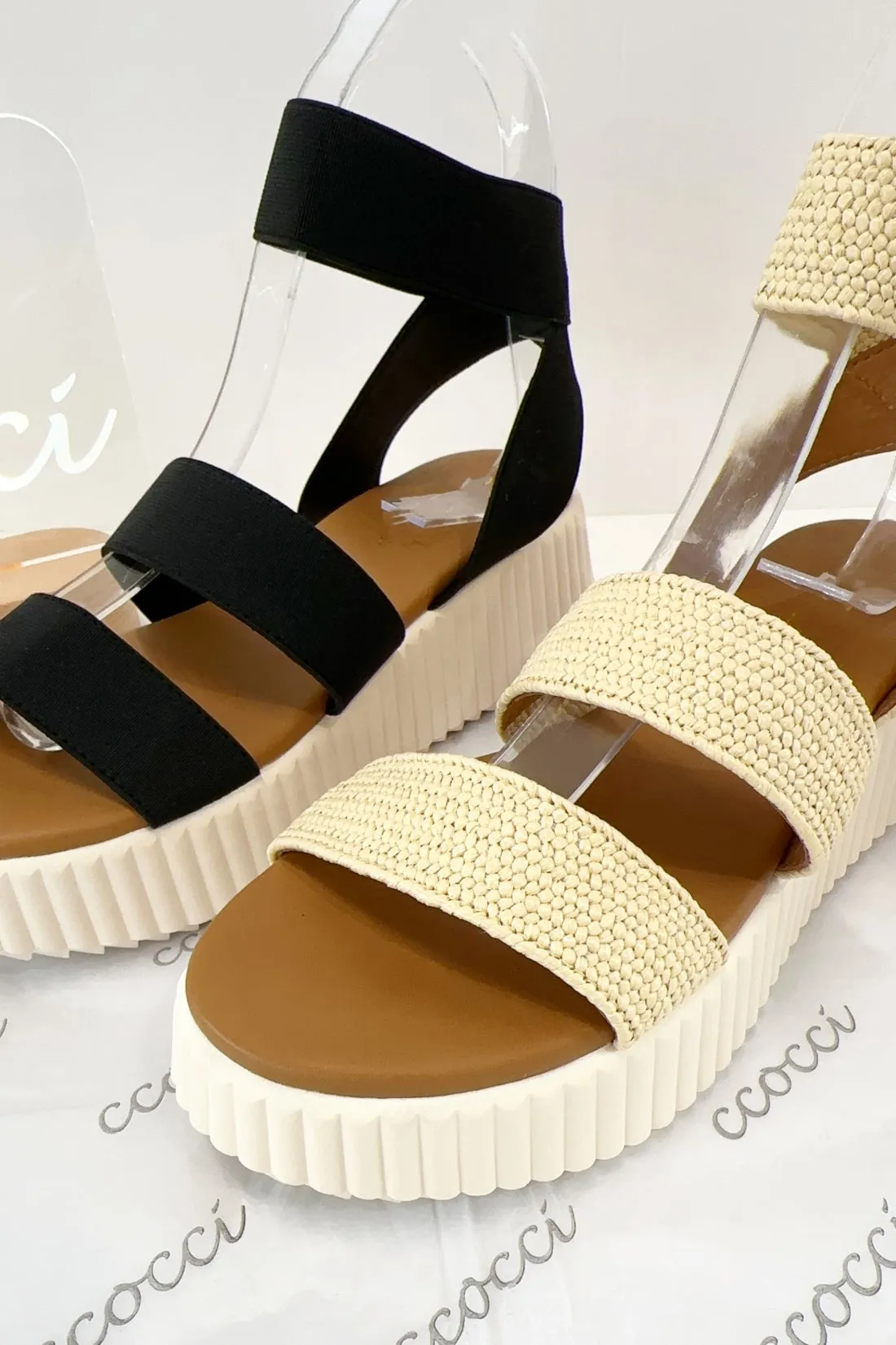 VISTA-03 MULTI STRAP WOVEN FLATFORM SANDALS sold by CCOCCI product image thumbnail 4