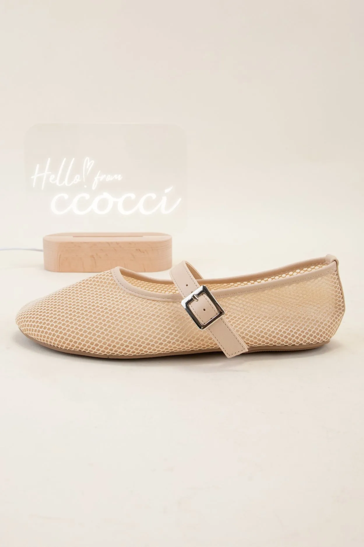 NANAMI-04 ALL OVER MESH MARY JANE BALLET FLATS sold by CCOCCI product image thumbnail 5