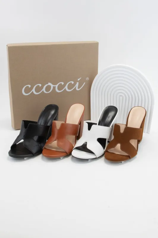 AVILA-79 H CUT OUT UPPER BLOCK HEEL HIGH HEELS sold by CCOCCI