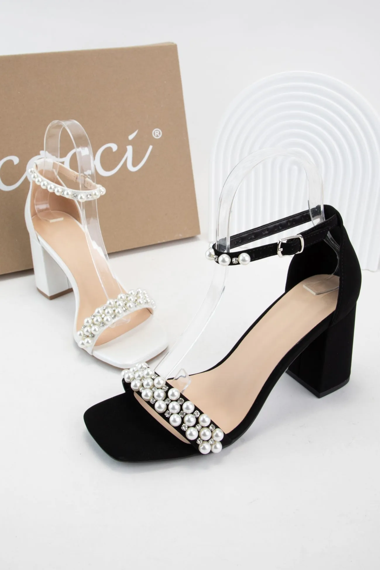 KOYA PEARL STRAP SQUARE-TOE ANKLE STRAP HEEL sold by CCOCCI product image thumbnail 4