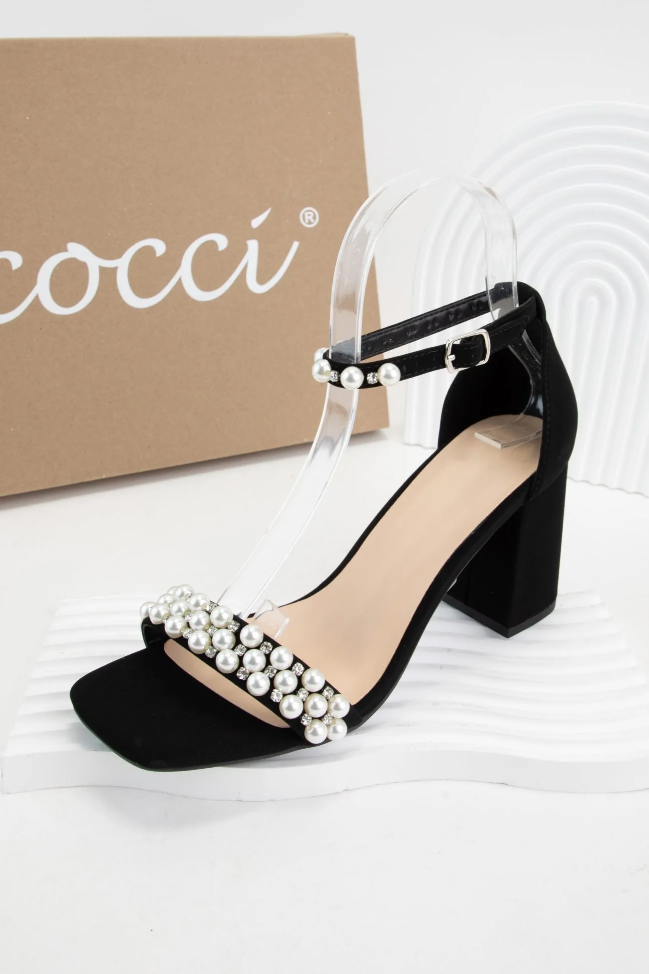 KOYA PEARL STRAP SQUARE-TOE ANKLE STRAP HEEL sold by CCOCCI product image thumbnail 3