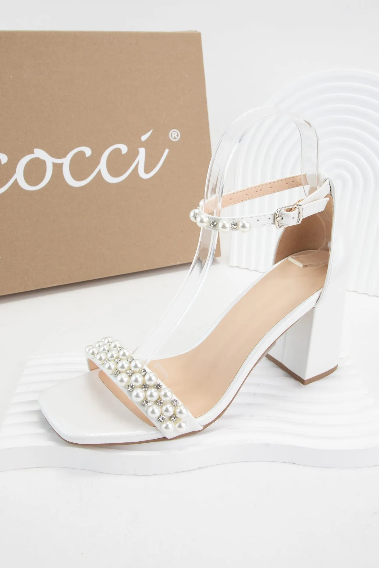 KOYA PEARL STRAP SQUARE-TOE ANKLE STRAP HEEL sold by CCOCCI product image thumbnail 2