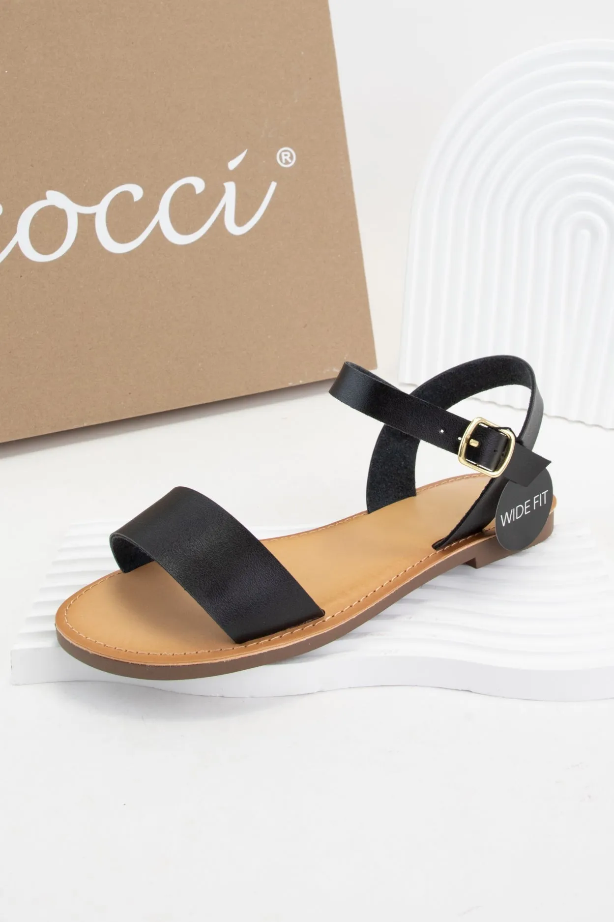 TUVIA WIDE FIT ANKLE STRAP FLAT SUMMER SANDALS sold by CCOCCI product image thumbnail 4