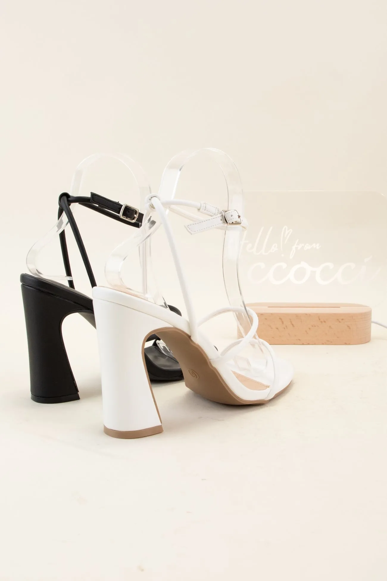 DELLA-04 THIN STRAP BLOCK HEELED SANDAL sold by CCOCCI product image thumbnail 3
