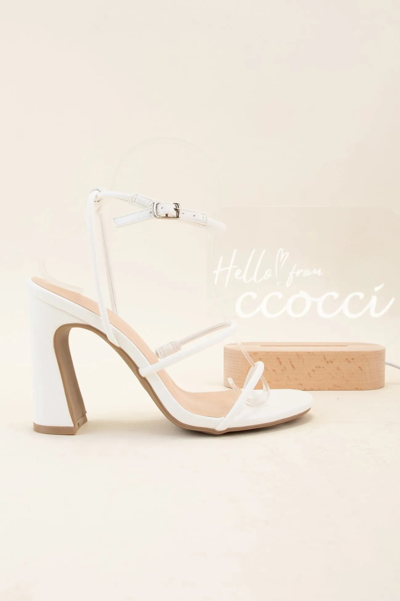 DELLA-04 THIN STRAP BLOCK HEELED SANDAL sold by CCOCCI product image thumbnail 2